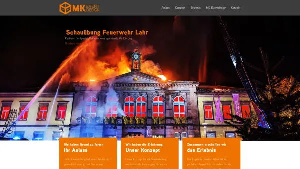 Website Screenshot: MK-Pyrodesign - Events mit Feuerwerk, Feuershow, Licht und Ambiente - MK-Eventdesign - Date: 2023-06-20 10:38:47