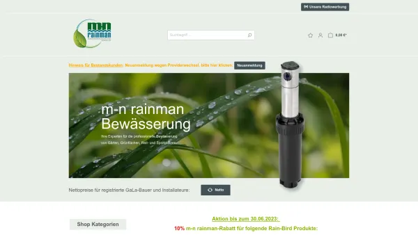 Website Screenshot: m-n rainman Bewässerungssysteme - Hunter u. Rainbird Bewässerung, rainman - Date: 2023-06-20 10:38:48