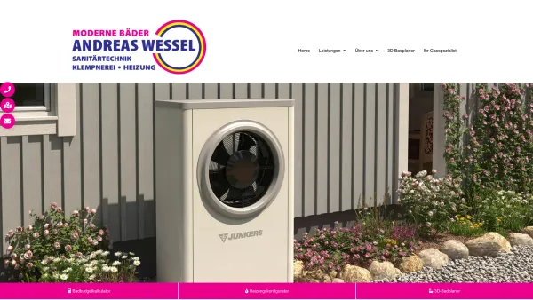 Website Screenshot: Moderne Bäder Andreas Wessel - Andreas Wessel Moderne Bäder | Ihr Experte für Sanitäranlagen - Date: 2023-06-20 10:38:48