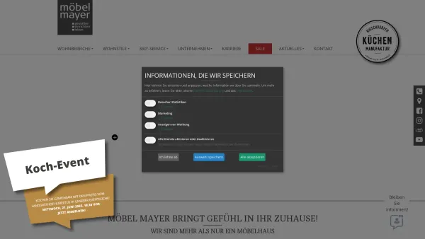 Website Screenshot: R&S Mayer GmbH - Möbelhaus & Einrichtungshaus in Kempten: möbel mayer - Date: 2023-06-20 10:42:14