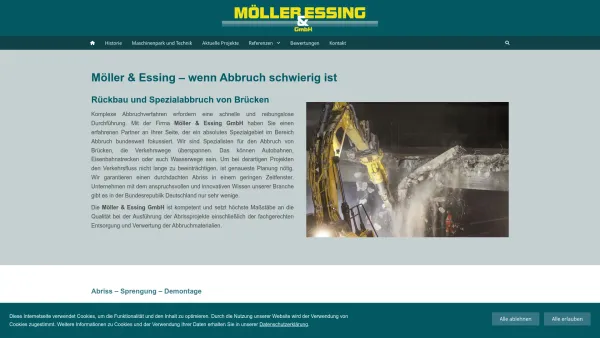 Website Screenshot: Abbruchtechnik Möller & Essing GmbH -  Spezialabbruch in Perfektion! - Möller & Essing GmbH - Date: 2023-06-20 10:38:52