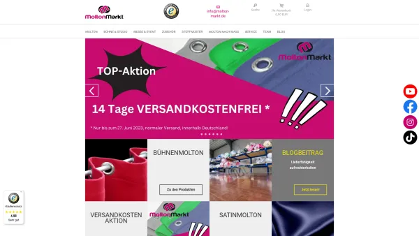 Website Screenshot: molton-web Roling GmbH - Molton kaufen in Top-Qualität | Molton Markt - Date: 2023-06-20 10:42:14