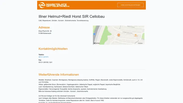 Website Screenshot: SIR Spezial-Cellobau Illner - Illner Helmut+Riedl Horst SIR Cellobau in Bubenreuth - Date: 2023-06-20 10:38:52