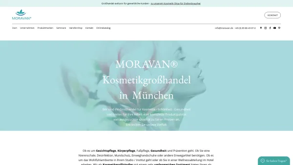 Website Screenshot: MORAVAN Warenhandels GmbH - Ihr gewerblicher Kosmetikgroßhandel ? | MORAVAN® - Date: 2023-06-20 10:38:52