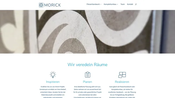 Website Screenshot: Franz Morick GmbH Fliesenhandel und Verlegung - Morick Fliesenhandwerk und Komplettumbau - Date: 2023-06-20 10:38:52