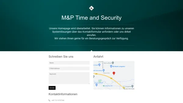 Website Screenshot: M & P Zeiterfassungssysteme GmbH - M&P Time and Security - Date: 2023-06-20 10:38:52