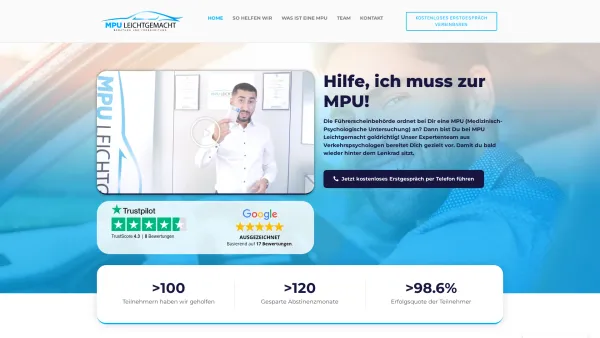 Website Screenshot: MPU Leicht gemacht - MPU leichtgemacht – Beratung und Vorbereitung - Date: 2023-06-20 10:42:14
