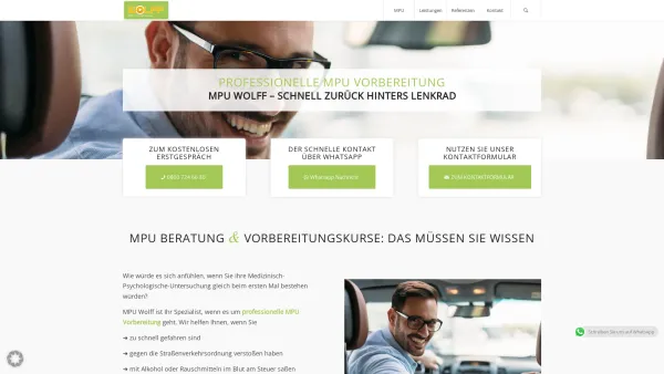 Website Screenshot: MPU Wolff Wir bringen Sie zurück ins Leben - MPU Vorbereitung 2023 - Schnell zurück hinters Lenkrad - Date: 2023-06-20 10:42:14