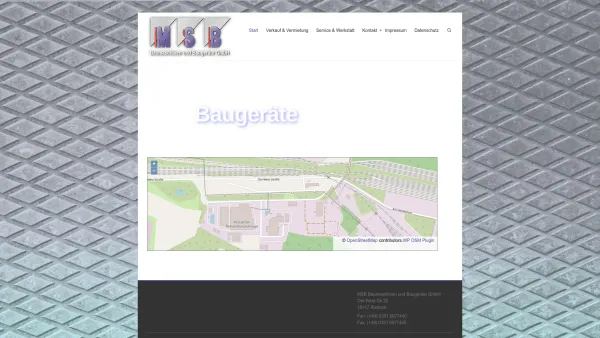 Website Screenshot: MSB Baumaschinen GmbH - Start - MSB Rostock - Date: 2023-06-20 10:38:52