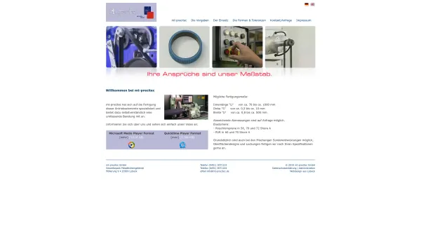 Website Screenshot: mt-precitec GmbH -  Ihr Partner in Sachen Antriebstechnik - http://www.mt-precitec.de/ - Date: 2023-06-20 10:38:52