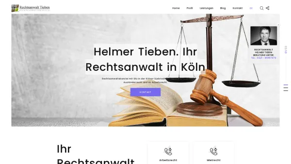 Website Screenshot: Rechtsanwälte mth Tieben & Partner - Rechtsanwalt Köln, Anwalt, Anwaltskanzlei - RA Helmer Tieben - Date: 2023-06-20 10:38:52
