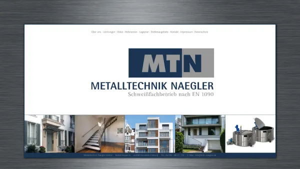 Website Screenshot: Metalltechnik Naegler GmbH - Metalltechnik Naegler GmbH - Date: 2023-06-20 10:38:52