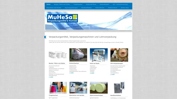 Website Screenshot: MuHeSa Verpackungsmittel & Vertrieb - Verpackungen und Verpackungsmittel aus Folie + Handkonfektion Lohnverpackung - Date: 2023-06-20 10:38:58