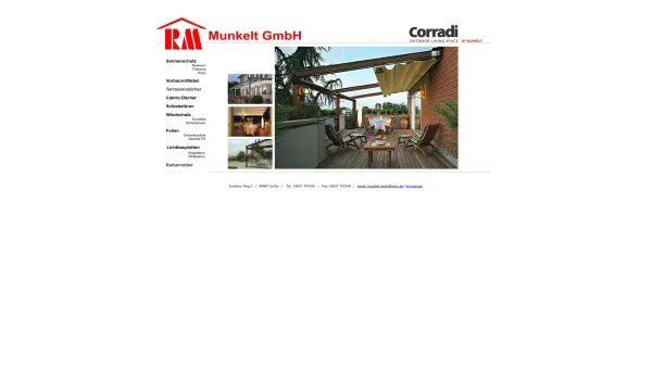 Website Screenshot: Reinhard Munkelt GmbH -  Wintergärten und  Markisen - Date: 2023-06-20 10:38:58