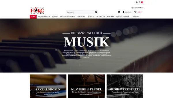 Website Screenshot: Musik- & Orgel- & Piano-Haus Förg GmbH -  Seit über 30 Jahren - Piano- und Musikhaus Förg GmbH - Date: 2023-06-20 10:38:59
