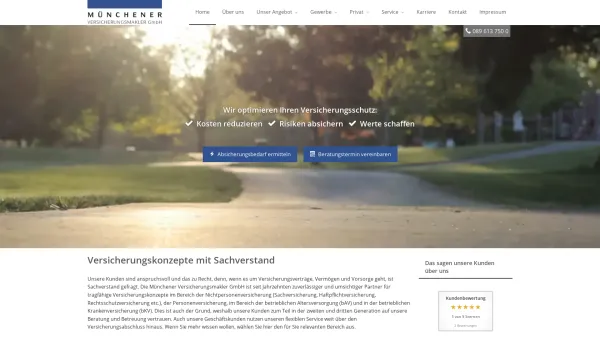 Website Screenshot: Versicherungsmakler GmbH für München und Umgebung MVM - Münchener Versicherungsmakler GmbH - Ihr Versicherungsmakler in [Ihre Stadt] - Home - Date: 2023-06-20 10:38:59