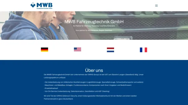 Website Screenshot: MWB Fahrzeugtechnik GmbH -  IN  BEWEGUNG - Home Page - Date: 2023-06-20 10:38:59