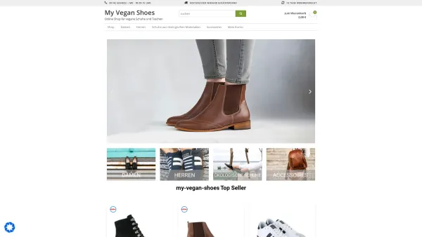 Website Screenshot: My Vegan Shoes - Startseite - My Vegan Shoes - Date: 2023-06-20 10:38:59