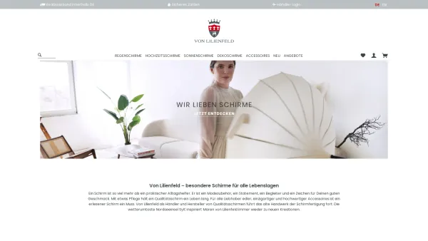 Website Screenshot: MYCOS Media GmbH -  CD Products & Services - VON LILIENFELD - Wir lieben Schirme - Date: 2023-06-20 10:38:59