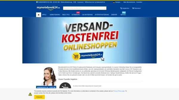 Website Screenshot: mynnotebook24 - Gebrauchte Notebooks & Computer Leasingrückläufer günstig kaufen - Date: 2023-06-20 10:38:59