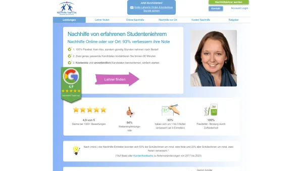 Website Screenshot: Nachhilfe-Team.net - Nachhilfe zu Hause - Erfahrene Studentenlehrer - Date: 2023-06-20 10:42:14