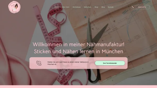 Website Screenshot: Nähmanufaktur München - Nähen und Sticken lernen | München | Nähmanufaktur - Date: 2023-06-20 10:42:14