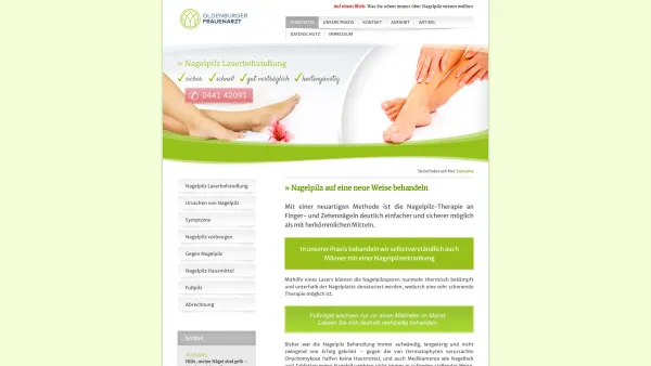 Website Screenshot: Nagelwohl - Nagelpilz-Therapie in Oldenburg: Behandlung mit neuer Laser-Methode - Date: 2023-06-20 10:42:14