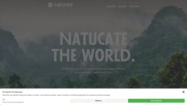 Website Screenshot: NATUCATE GmbH - Volunteering, Rangerkurse, Sabbatical, Naturreisen ⋅ Natucate - Date: 2023-06-20 10:38:59