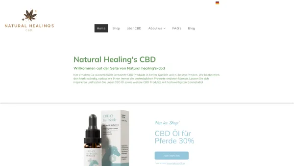Website Screenshot: Natural healing\'s-cbd - Natural healing's-cbd Bestes CBD Öl, Hanföl sowie CBD Blüten - Date: 2023-06-20 10:42:17