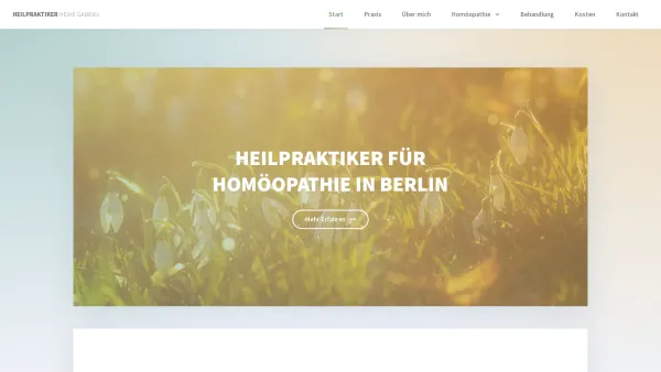Website Screenshot: Praxis für Homöopathie in Berlin Treptow / Köpenick Heilpraktikerin Heike Gabriel - Heilpraktiker in Berlin á�… Naturheilpraxis für Homöopathie - Date: 2023-06-20 10:42:17