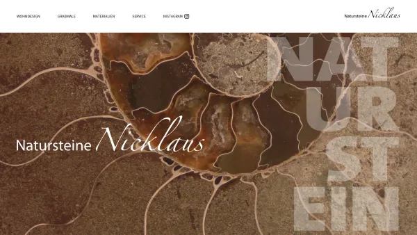 Website Screenshot: Volker Nicklaus Natursteinbetrieb - Natursteine Nicklaus: Home - Date: 2023-06-20 10:38:59