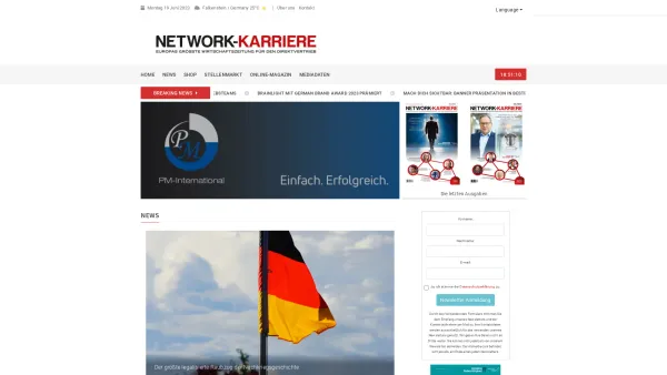 Website Screenshot: Unicity Business Partner -  make life  better - Europas größte Wirtschafts-Fachzeitung für den Direktvertrieb und Network-Marketing. - Date: 2023-06-20 10:39:05