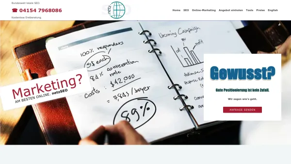 Website Screenshot: netzSEO - SEO Ahrensburg - Webdesign - Online Marketing | netzS.E.O - Date: 2023-06-20 10:39:05