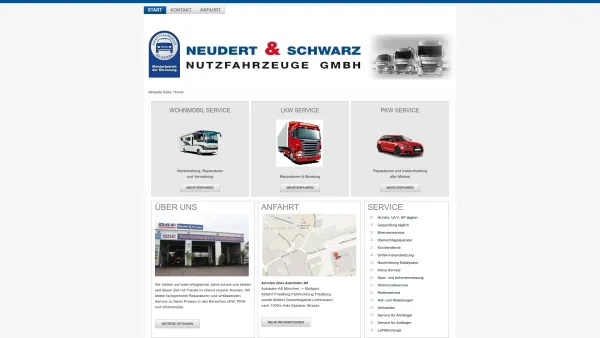 Website Screenshot: Neudert & Schwarz Nutzfahrzeuge GmbH -  Ihre langjährigen Nutzfahrzeugspezialisten - Start - Date: 2023-06-20 10:39:05