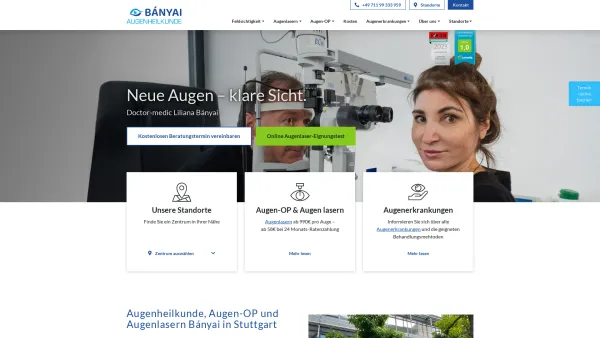 Website Screenshot: Dr.-medic/IMF Bukarest Liliana Bányai - Augenarzt, Augenheilkunde, Augen-OP, Augenlasern - Doctor-medic Bányai Stuttgart - Date: 2023-06-20 10:39:05