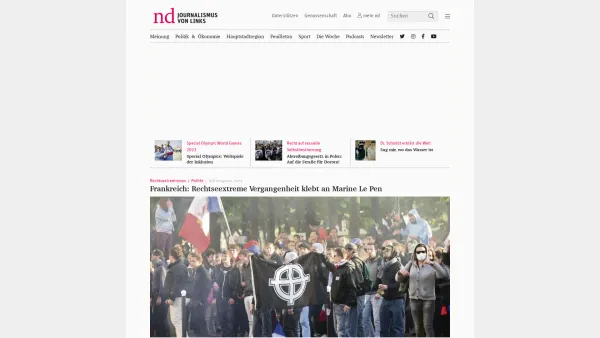 Website Screenshot: NEUES DEUTSCHLAND -  Die Linke unter den  Großen! - nd.Aktuell – Journalismus von links - Date: 2023-06-20 10:39:05