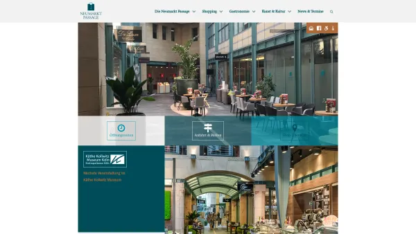 Website Screenshot: Genussvolles Shopping  die Neumarkt Passage präsentiert sich als überdachtes Einkaufszentrum in Köln mit attraktiven Einzelhandel - Neumarkt Passage - Einkaufen in Köln - Date: 2023-06-20 10:39:05