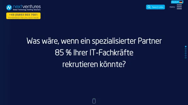 Website Screenshot: Next Ventures GmbH - Tech-Rekruiterung - Next Ventures - IT Recruiting - Date: 2023-06-20 10:42:17