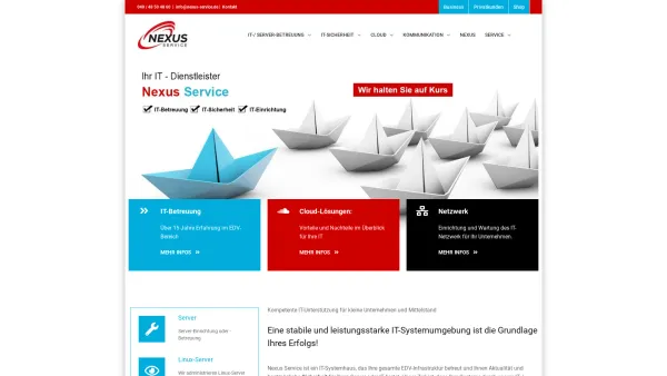 Website Screenshot: Nexus Service IT-Systemhaus - Home - IT & EDV Service Hamburg: Ihr IT-Dienstleister, Systemhaus, Server Netzwerk - Date: 2023-06-20 10:42:17