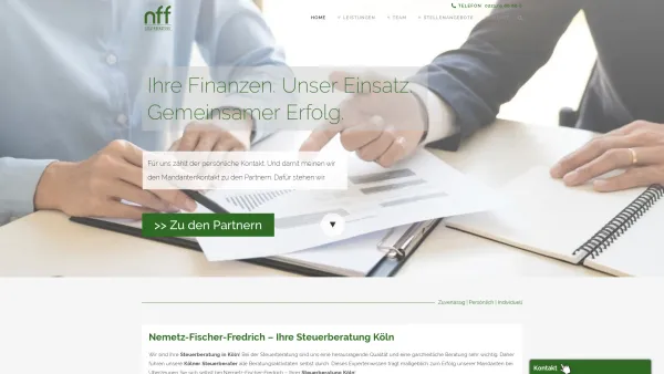 Website Screenshot: Nemetz Fischer Fredrich Steuerberatung - Steuerberatung Köln: Steuerberater Nemetz | Fischer | Fredrich - Date: 2023-06-20 10:39:05