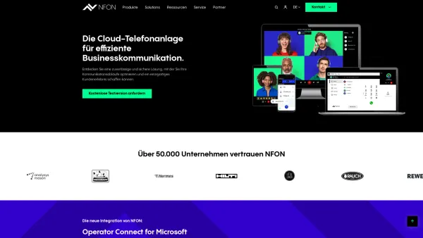 Website Screenshot: nfon AG - Führender Cloud-Telefonanlagen Anbieter 2023 | NFON - Date: 2023-06-20 10:39:05