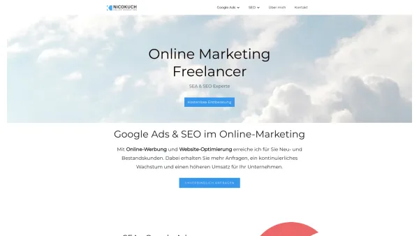 Website Screenshot: Nico Kuch Online Marketing Freelancer Google Ads, SEO & Social Ads - Online Marketing Freelancer | Google Ads, SEO & Social Ads - Date: 2023-06-20 10:42:17