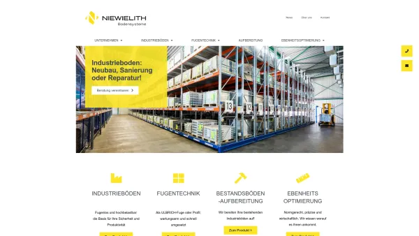 Website Screenshot: NIEWIELITH Bodensysteme GmbH -  Qualität  wächst auf gutem Boden - Niewielith Bodensysteme GmbH - Date: 2023-06-20 10:39:05