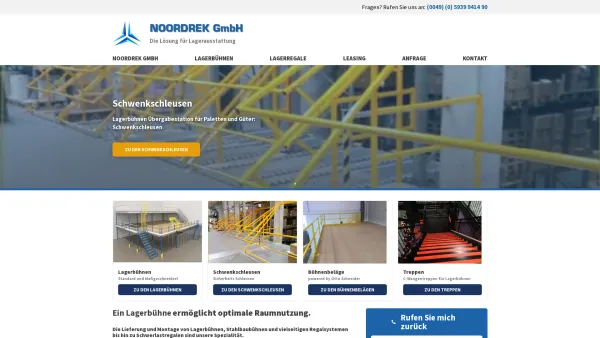 Website Screenshot: Noordrek GmbH - Lagerbühne, Lagerbühnen und Stahlbaubühnen I Noordrek GmbH - Date: 2023-06-20 10:39:06
