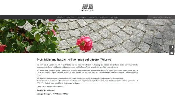 Website Screenshot: NORD-STEIN GmbH - Nord-Stein GmbH – Importeur & Großhändler für Naturstein - Date: 2023-06-20 10:39:06
