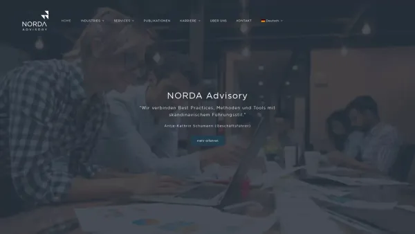 Website Screenshot: NORDA Advisory GmbH Unternehmensberatung - Management- und Unternehmensberatung | NORDA Advisory - Date: 2023-06-20 10:39:06