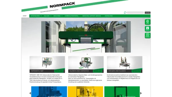 Website Screenshot: NORMPACK GmbH · Verpackungsmaschinen -  Verpackungsmaschinen und Verpackungsmittel - Normpack GmbH: Rationelle Endverpackungssysteme - Date: 2023-06-20 10:39:11