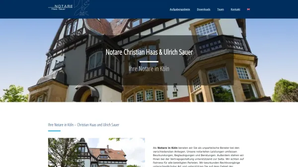 Website Screenshot: Notare Christian Haas und Ulrich Sauer - Notare Haas Sauer - Date: 2023-06-20 10:39:11
