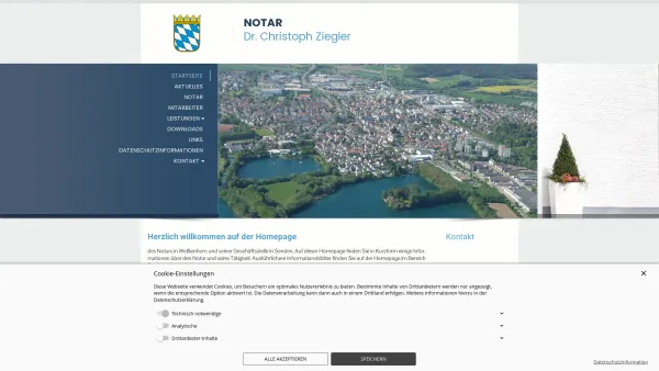 Website Screenshot: Dr. Christoph Ziegler Notar - Notar Dr. Christoph Ziegler in Weißenhorn - Startseite - Date: 2023-06-20 10:39:11
