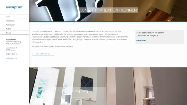 Website Screenshot: novuprint Agentur für Mediendesign · Werbung · Publikationen GmbH - Home - novuprint - Date: 2023-06-20 10:39:11